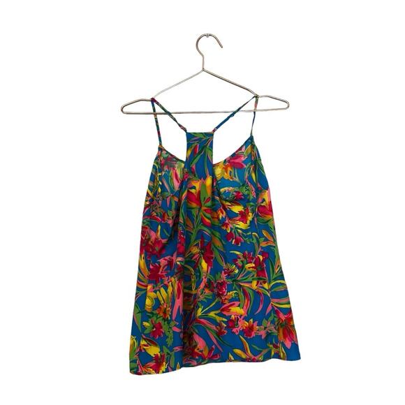 Jcrew  factory sleeveless tropical print blouse size 2 - Picture 2 of 7
